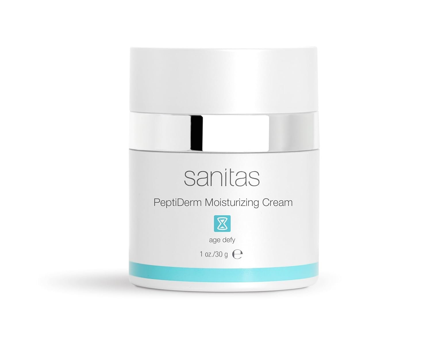 Peptide-infused anti-aging moisturizing cream for mature skin in clinical packaging — front