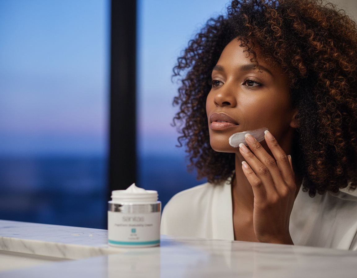 Peptide-infused anti-aging moisturizing cream for mature skin in clinical packaging — view 2