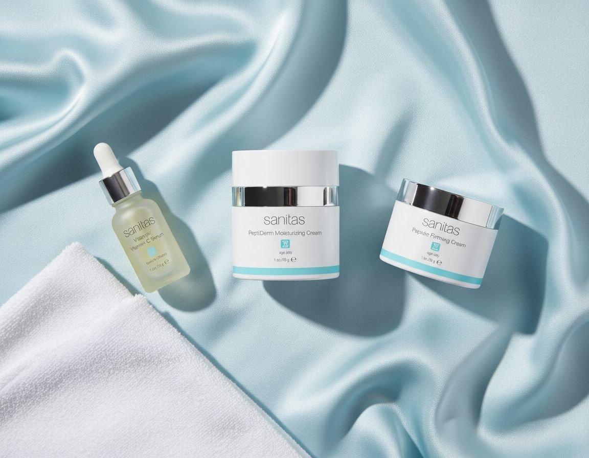 Peptide-infused anti-aging moisturizing cream for mature skin in clinical packaging — view 5a