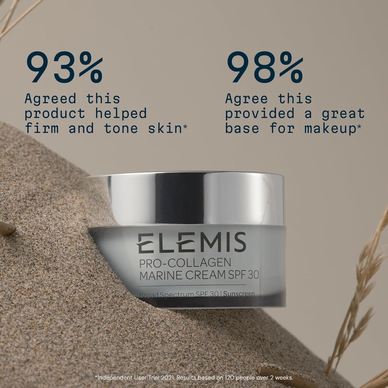 Marine Collagen anti-wrinkle moisturizer cream with SPF 30 for all skin types, lightweight daily facial protectant — view 2