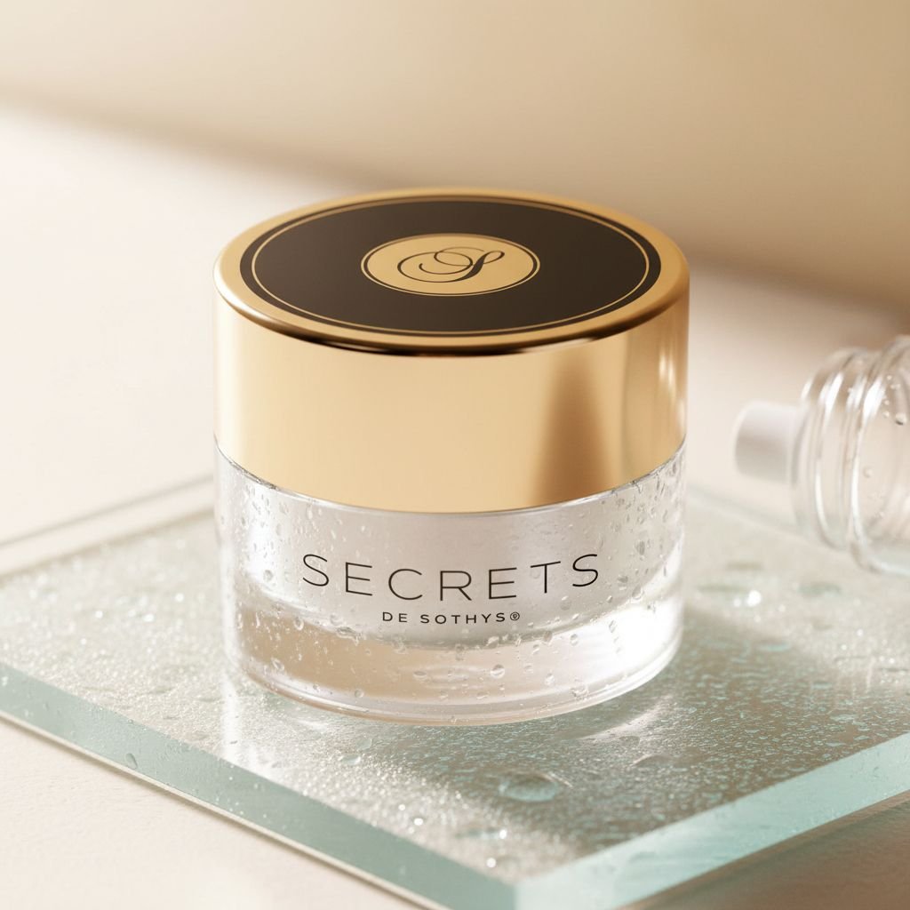 Peptide-enriched anti-aging cream jar displayed with fresh ingredients, luxe skincare treatment for fine lines and wrinkles — view 7a