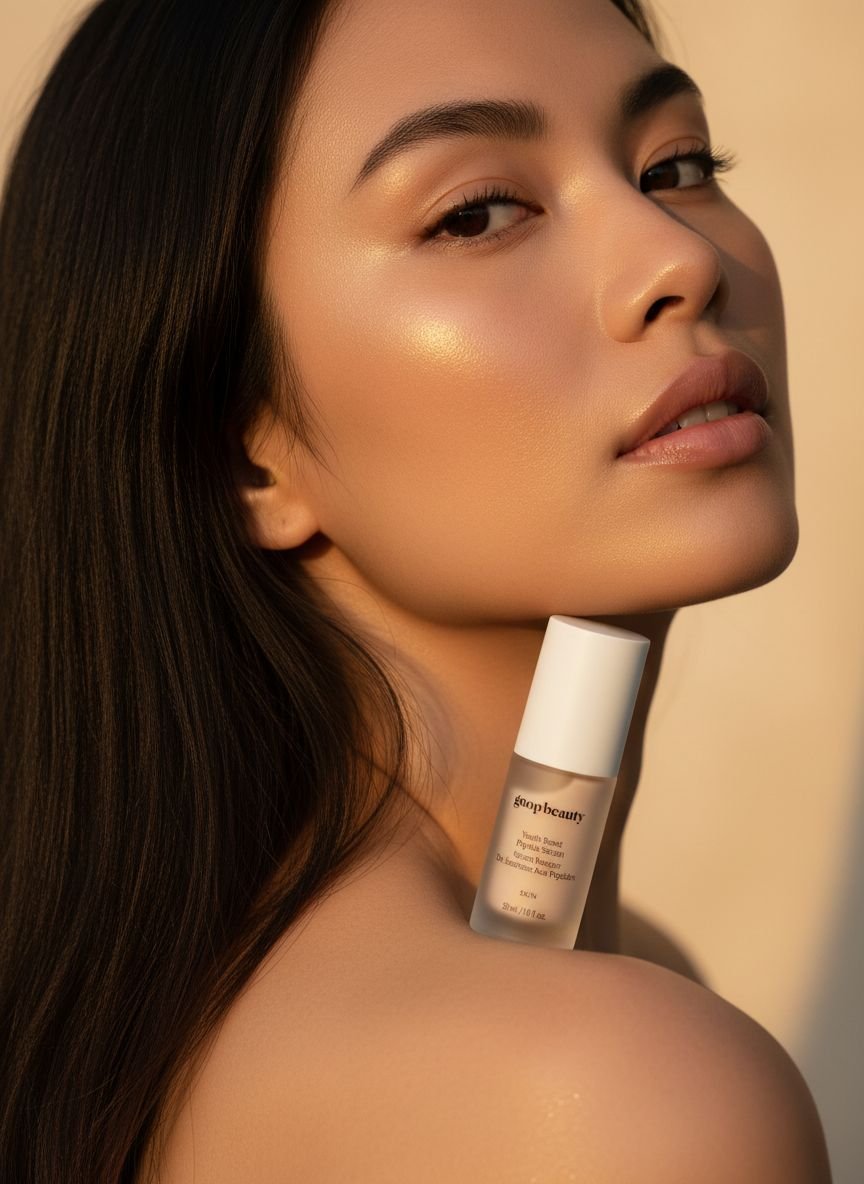 Peptide anti-aging serum bottle with ceramides and niacinamide for all skin types, promoting firmness and elasticity — view 4