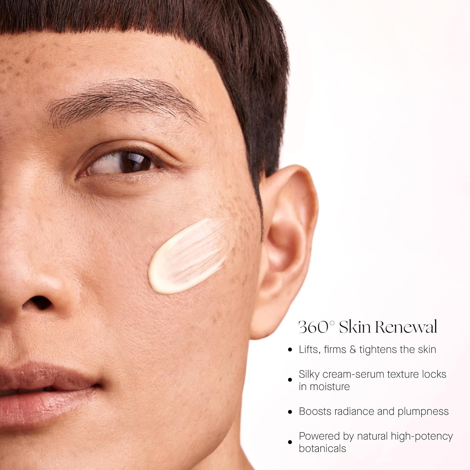 Retinol anti-aging serum bottle with dropper on neutral background, showing hydrating formula for fine lines and firmness — view 6