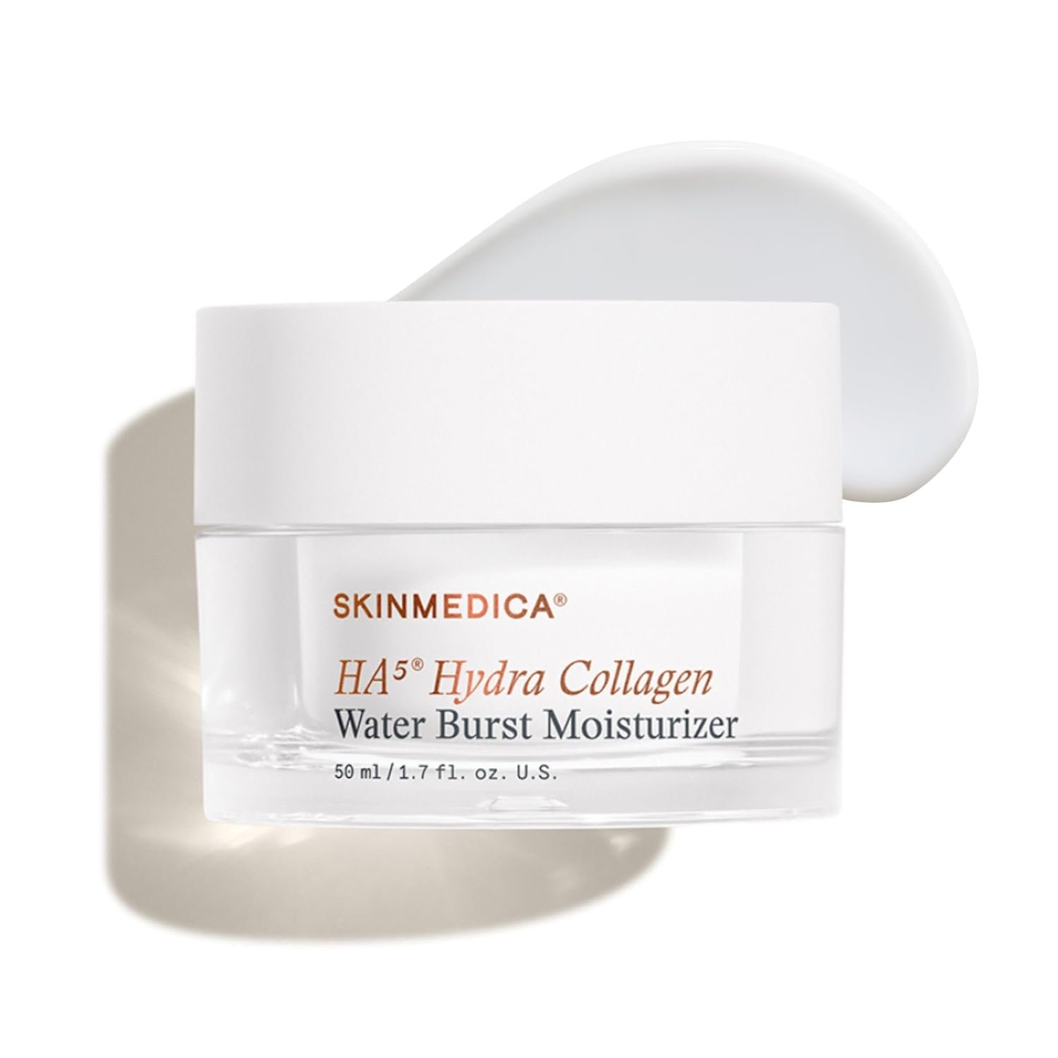 Hyaluronic acid and vegan collagen plumping face moisturizer cream for dry, dull skin hydration — view 1