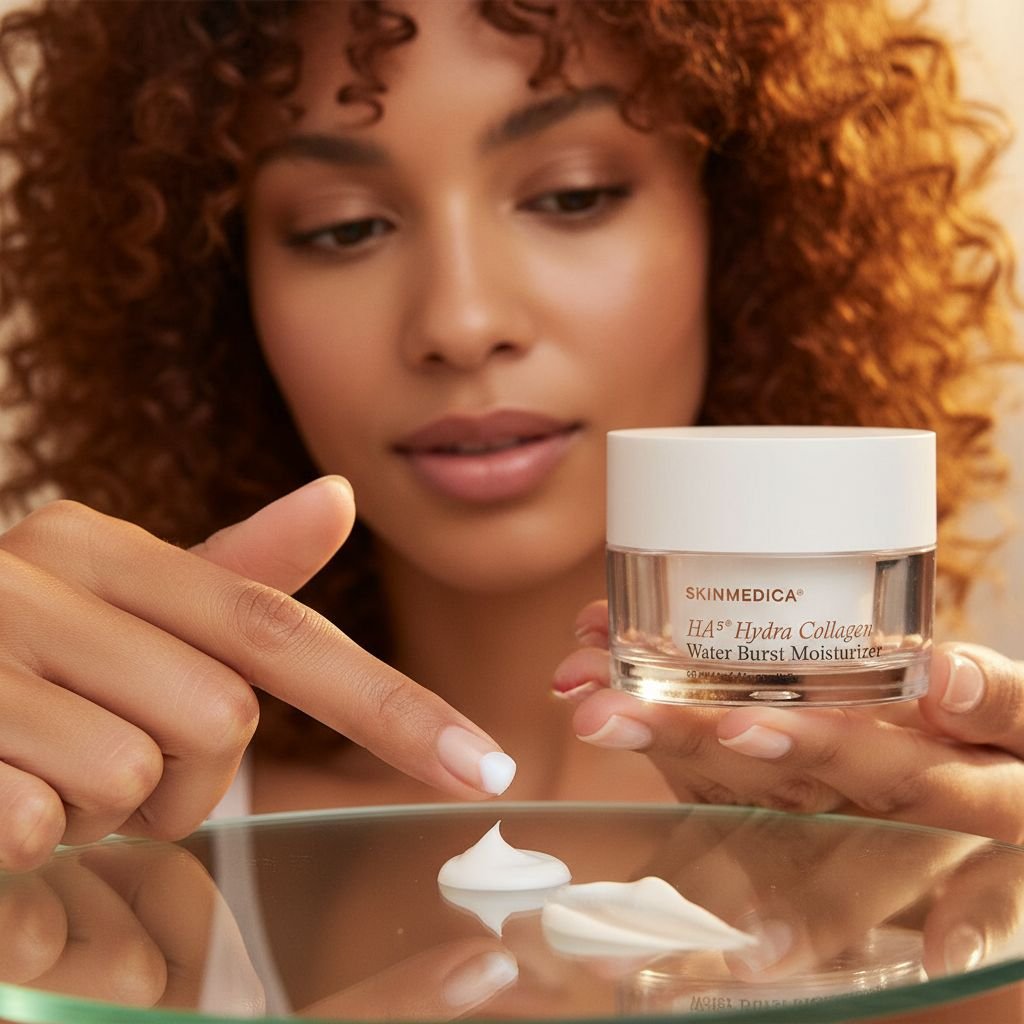 Hyaluronic acid and vegan collagen plumping face moisturizer cream for dry, dull skin hydration — view 3