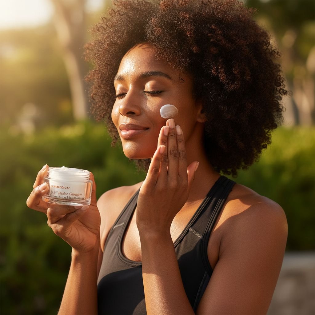 Hyaluronic acid and vegan collagen plumping face moisturizer cream for dry, dull skin hydration — view 6