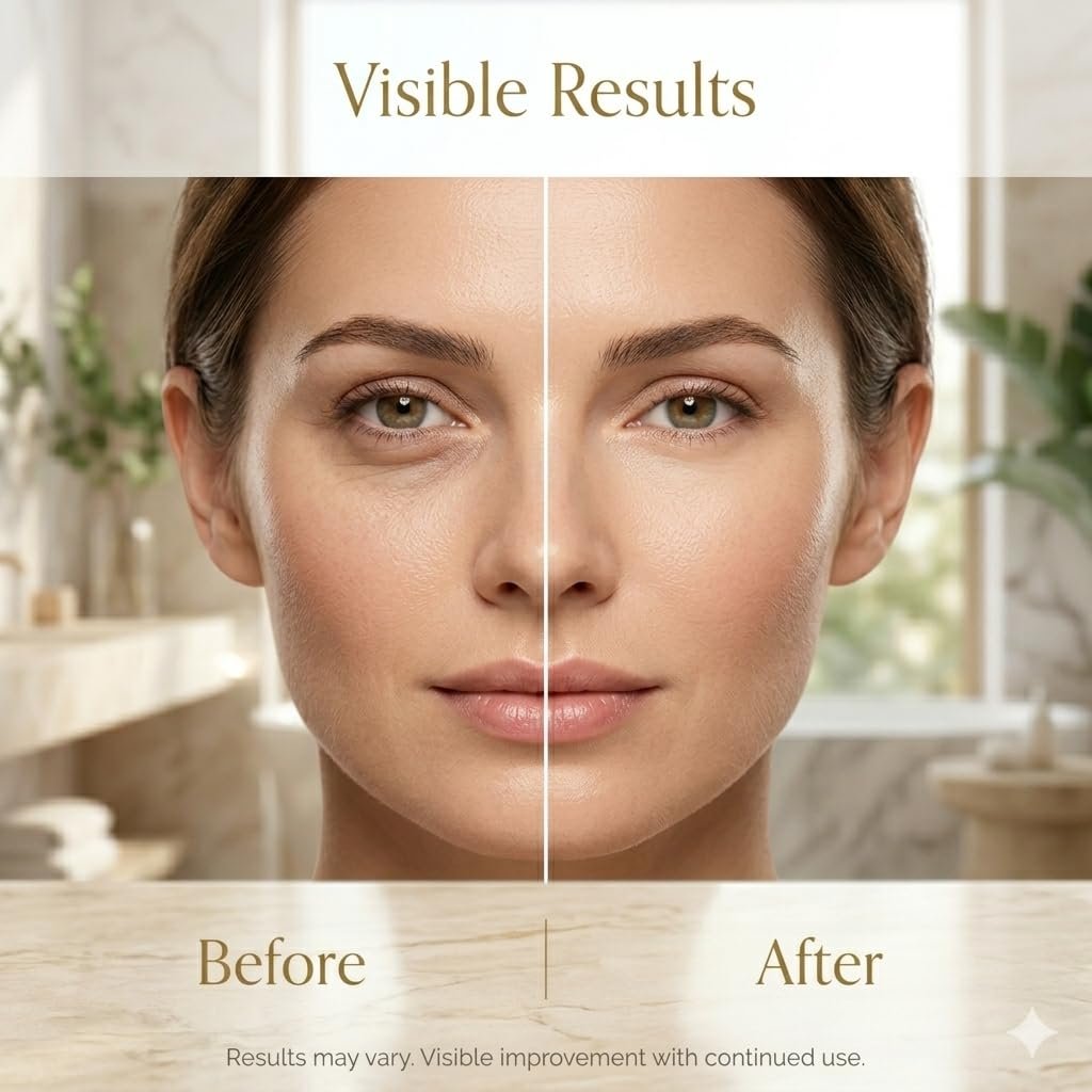 Peptide wrinkle filler serum with saffron in clear bottle, anti-aging treatment for all skin types — view 2