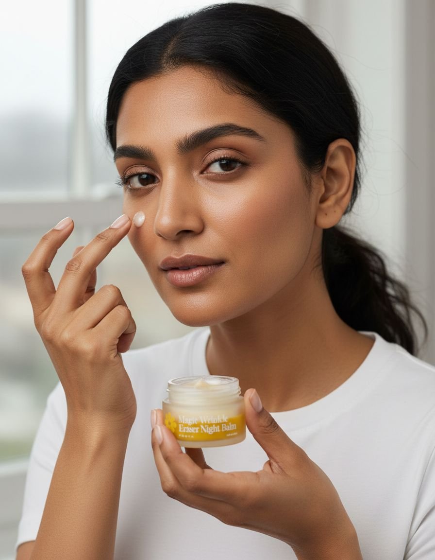Rosehip and calendula anti-aging balm set for mature skin with day balm, night balm, eye balm, and gentle scrub — view 6