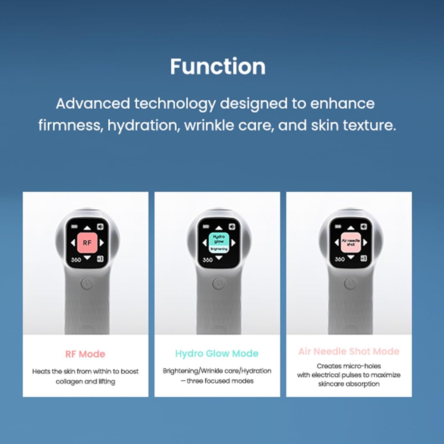 LED light therapy facial device with multiple light wavelengths for anti-aging and brightening, portable home beauty tool suitable for all skin types — view 4